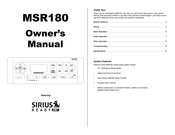 Jensen MSR180 El Manual Del Propietario