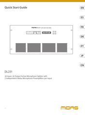 Midas DL231 Guia De Inicio Rapido