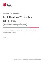 LG UltraFine OLED Pro 65EP5G Manual De Usuario