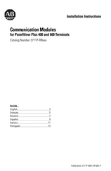 Rockwell Automation 2711P-RN Serie Instrucciones De Instalación