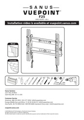 Sanus VuePoint F25 Manual Del Usuario