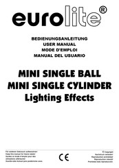 EuroLite Mini Single Cylinder Manual Del Usuario