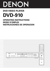 Denon DVD-910 Instrucciones De Operación