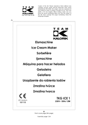 Team kalorik TKG ICE 1 Manual De Instrucciones