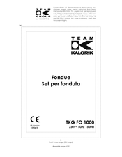 Team kalorik TKG FO 1000 Manual De Instrucciones