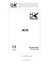 Team kalorik TKG WK 1000 Manual De Instrucciones