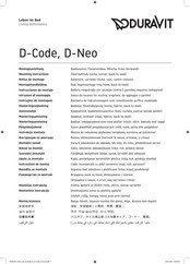 DURAVIT D-Neo 700482 Instrucciones De Montaje