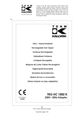 Team kalorik TKG HC 1002 R Manual De Instrucciones