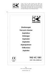 Team kalorik TKG VC 1001 Manual De Instrucciones