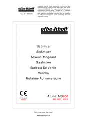 EFBE-SCHOTT MS 600 Manual De Instrucciones