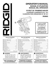 RIDGID R09895 Manual Del Operador