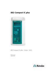 Metrohm 882 Compact IC plus - Anion - MCS Manual