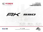 Auteco KYMCO AK 550 Manual De Garantía Y Mantenimiento