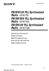 Sony ICF-M770S Manual De Instrucciones