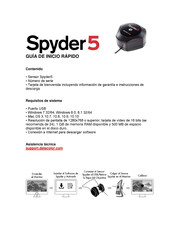 Datacolor Spyder5 EXPRESS Guia De Inicio Rapido