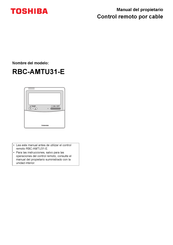 Toshiba RBC-AMTU31-E Manual Del Propietário