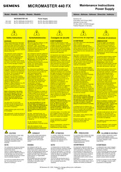 Siemens MICROMASTER 440 FX Manual De Instrucciones