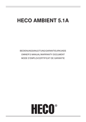 Heco AMBIENT 5.1A Manual Del Propietário