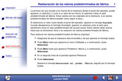 Lexmark W820 Restauración De Los Valores Predeterminados