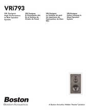 Boston Acoustics VRi793 Manual De Instrucciones