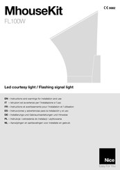 Nice MhouseKit FL100W Instrucciones Y Advertencias Para La Instalación Y El Uso