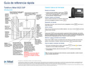 Mitel 6920 SIP Guía De Referencia Rápida