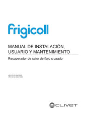 CLIVET Frigicoll HRV-DX-2-XMi-D500 Manual De Instalación, Usuario Y Mantenimiento