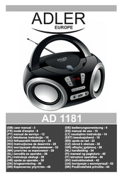 Adler europe AD 1181 Manual De Uso