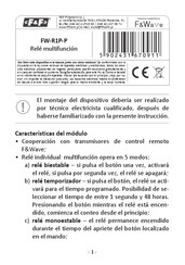 F&F FW-R1P-P Manual De Instrucciones