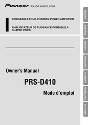 Pioneer PRS-D410 Manual Del Propietário