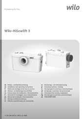 Wilo HiSewlift 3 Serie Instrucciones De Instalación Y Funcionamiento