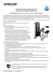 Precor RESOLUTE RSL Serie Guía De Inicio