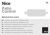 Nice Patio Control Instrucciones Y Advertencias Para La Instalación Y El Uso