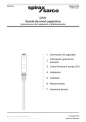 Spirax Sarco LP21 Instrucciones De Instalación Y Mantenimiento