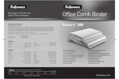 Fellowes Pulsar e300 Manual De Instrucciones