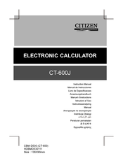 Citizen CT-600J Manual De Instrucciones