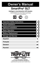 Tripp-Lite SmartPro SLT El Manual Del Propietario