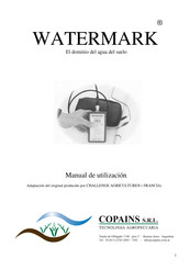 COPAINS WATERMARK Manual De Utilización