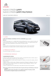 CITROEN Jumpy Guía De Funciones Básicas