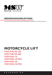MSW MHB-360-780 Manual De Instrucciones