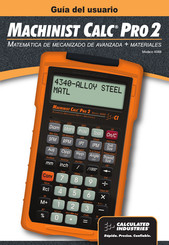 Calculated Industries Machinist Calc Pro 2 Guia Del Usuario