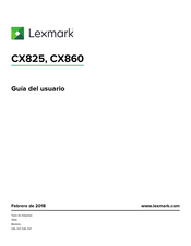 Lexmark CX860 Guia Del Usuario