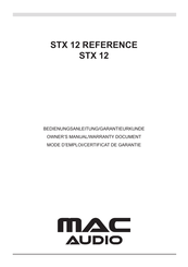 MAC Audio STX 12 REFERENCE Manual Del Usuario