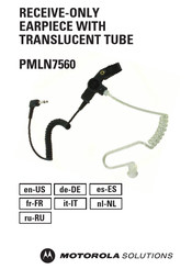 Motorola Solutions PMLN7560 Manual De Instrucciones