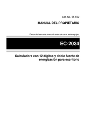 Tandy EC-2034 Manual Del Propietário