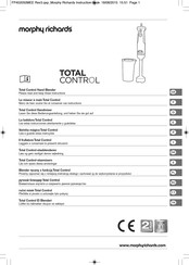 Morphy Richards TOTAL CONTROL Manual Del Usuario