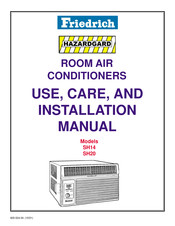Friedrich Hazardgard SH20 Serie Manual De Uso, Cuidado E Instalación