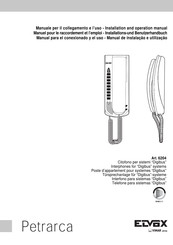 Vimar ELVOX Petrarca 6204 Manual Para El Conexionado Y El Uso