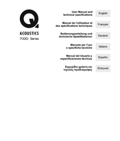 Q Acoustics 7000i Serie Manual Del Usuario Y Especificaciones Tecnicas