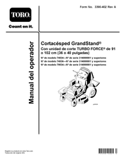 Toro GrandStand TURBO FORCE 122cm Manual Del Operador